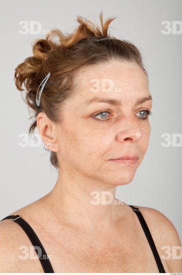 Head Woman White Slim Wrinkles Female Studio Poses