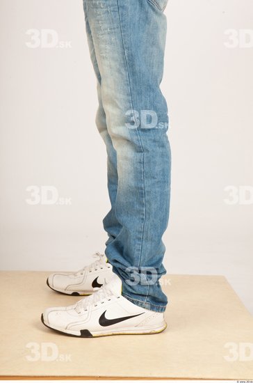 Calf Whole Body Man Casual Jeans Athletic Studio photo references