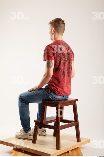 Whole Body Man Artistic poses White Casual Slim