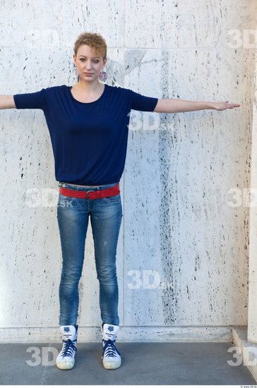 Whole Body Woman T poses White Casual Average