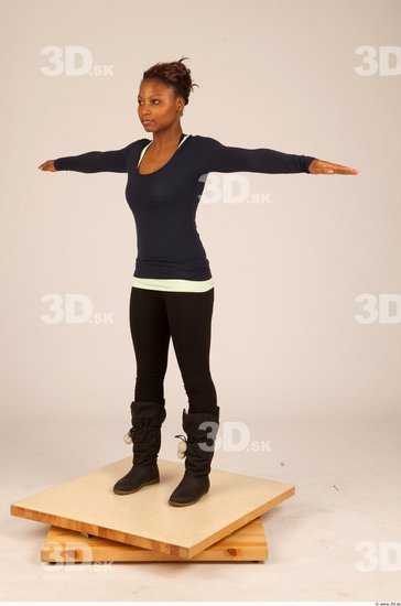 Whole Body Woman T poses Sports Average Studio photo references