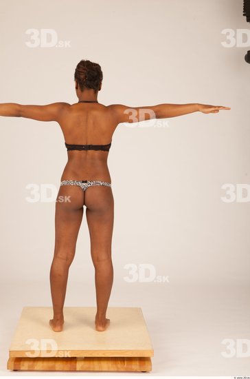 Whole Body Woman T poses Underwear Sports Average Studio photo references