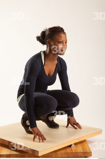 Whole Body Woman Sports Average Studio photo references