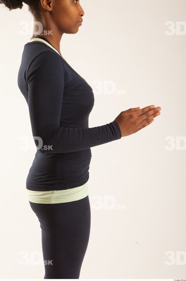 Arm Whole Body Woman Animation references Sports Sweatsuit Average Studio photo references