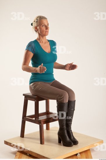 Whole Body Woman Artistic poses White Casual Slim