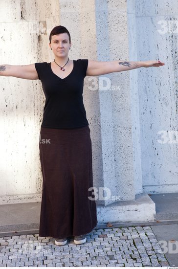 Whole Body Woman T poses Casual Average Street photo references