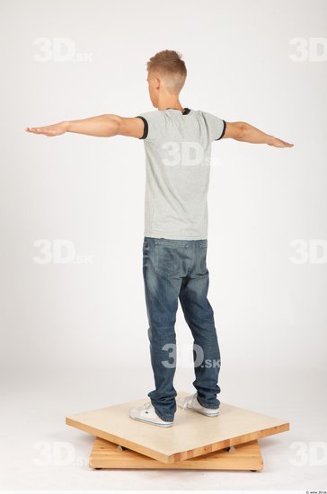 Whole Body Man T poses Casual Slim Studio photo references