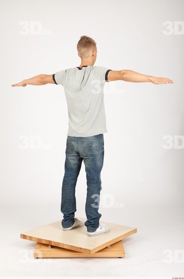 Whole Body Man T poses Casual Slim Studio photo references