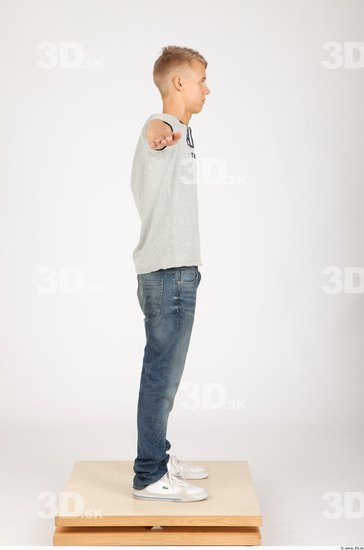 Whole Body Man T poses Casual Slim Studio photo references