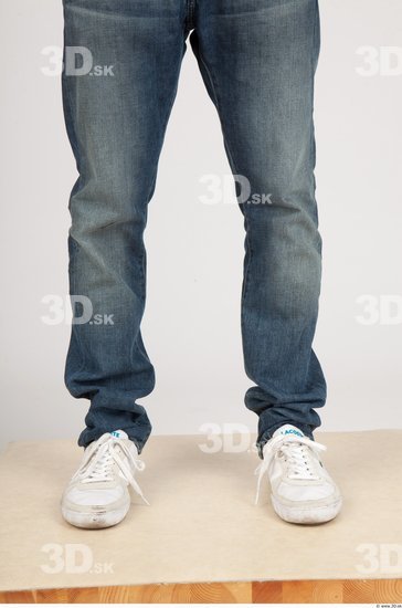 Calf Whole Body Man Casual Jeans Slim Studio photo references