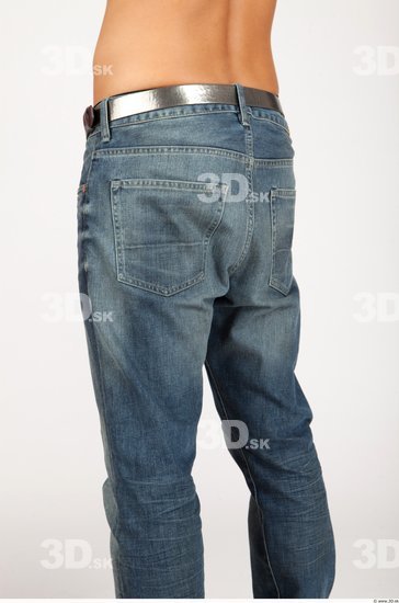 Thigh Whole Body Man Casual Jeans Slim Studio photo references