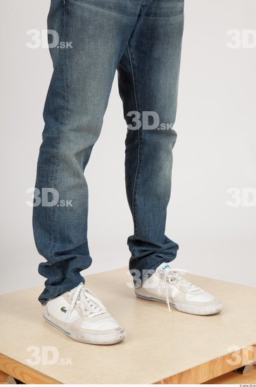 Calf Whole Body Man Casual Jeans Slim Studio photo references