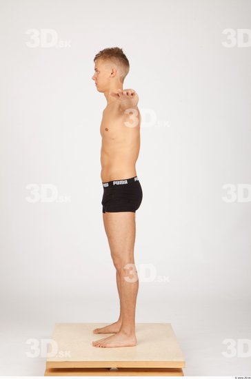 Whole Body Man T poses Casual Underwear Slim Studio photo references