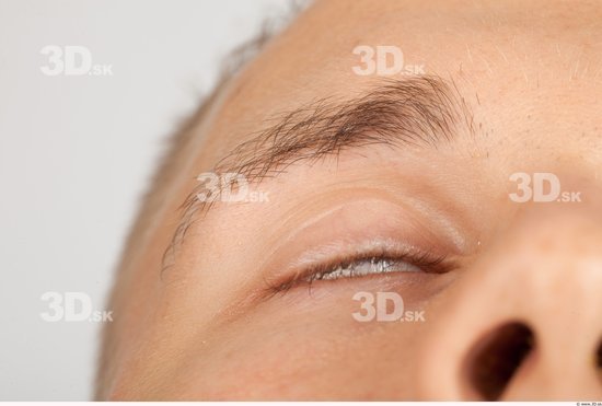 Eye Whole Body Man Casual Slim Studio photo references