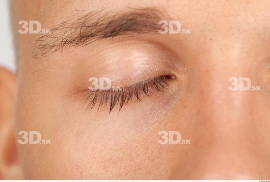 Eye Whole Body Man Casual Slim Studio photo references