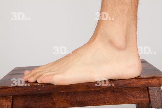 Foot Whole Body Man Casual Slim Studio photo references