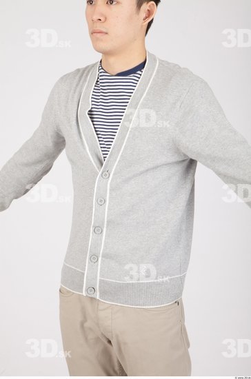 Upper Body Whole Body Man Asian Casual Sweater Slim Studio photo references