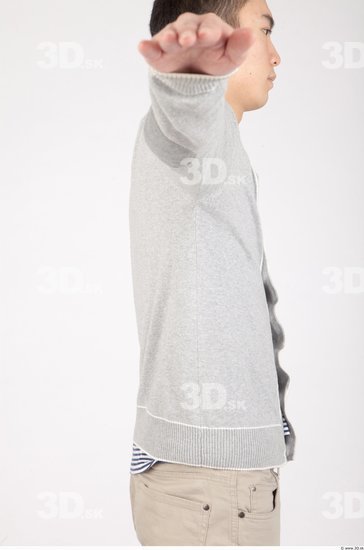 Upper Body Whole Body Man Asian Casual Sweater Slim Studio photo references