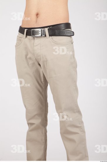 Thigh Whole Body Man Asian Casual Trousers Slim Studio photo references