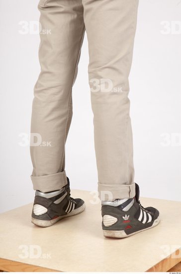 Calf Whole Body Man Asian Casual Trousers Slim Studio photo references