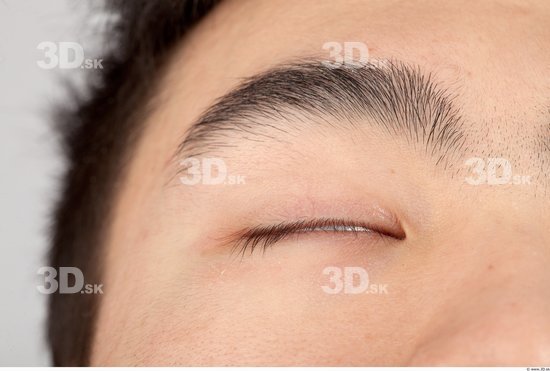 Eye Whole Body Man Asian Casual Slim Studio photo references