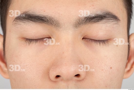 Eye Whole Body Man Asian Casual Slim Studio photo references