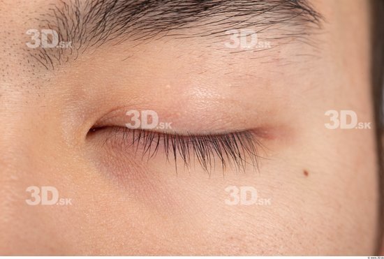 Eye Whole Body Man Asian Casual Slim Studio photo references