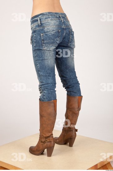 Leg Whole Body Woman Casual Jeans Slim Studio photo references