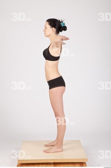 Whole Body Woman T poses Casual Underwear Slim Studio photo references