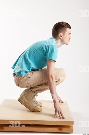 Whole Body Man Other White Casual Slim Male Studio Poses