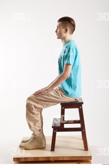 Whole Body Man Other White Casual Slim Male Studio Poses