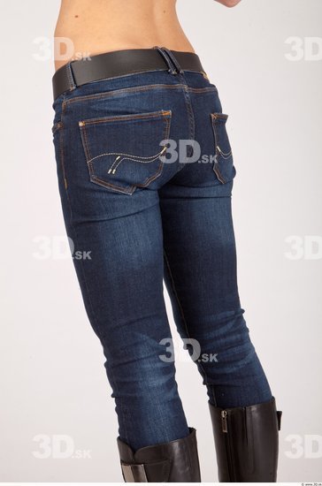 Thigh Woman Casual Jeans Slim Studio photo references