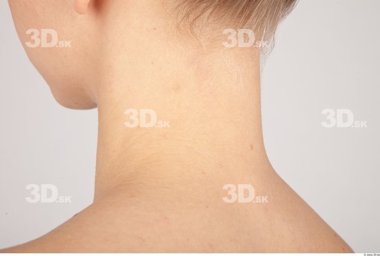 Neck Woman Nude Slim Studio photo references