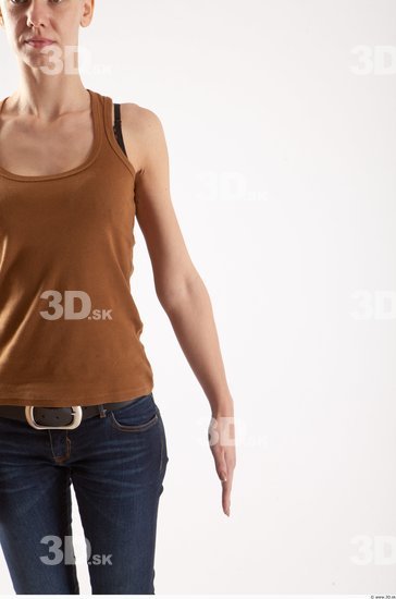 Arm Woman Animation references White Casual Singlet Slim