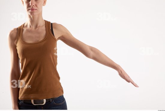 Arm Woman Animation references White Casual Singlet Slim