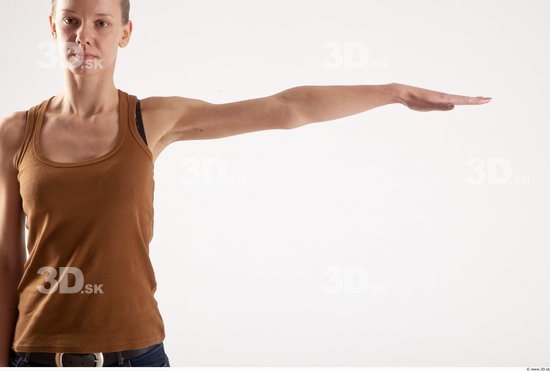 Arm Woman Animation references White Casual Singlet Slim