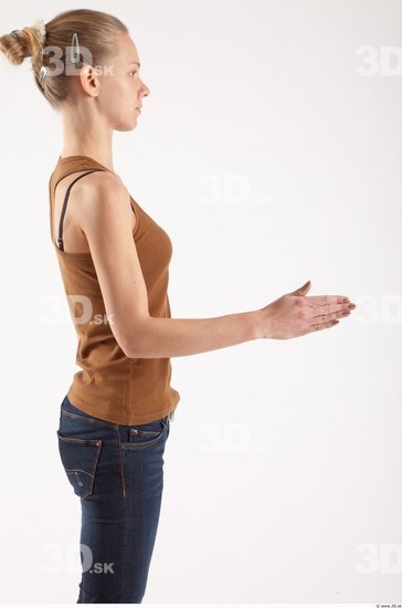 Arm Woman Animation references White Casual Singlet Slim