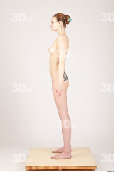 Woman White Slim Studio photo references