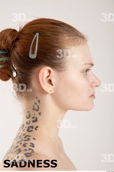 Head Emotions Woman White Tattoo Slim