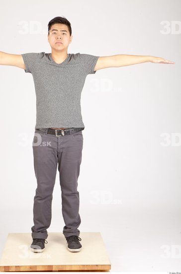 Whole Body Man T poses Casual Average Studio photo references