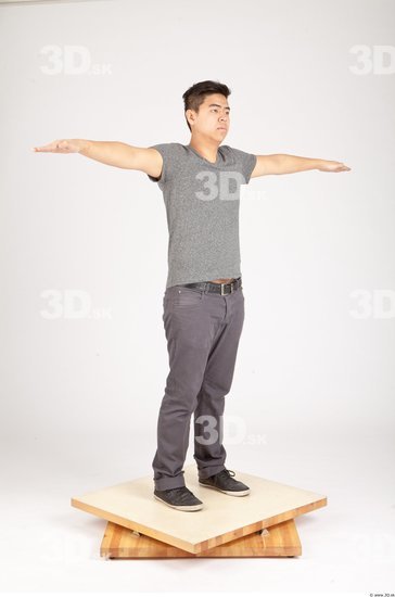 Whole Body Man T poses Casual Average Studio photo references