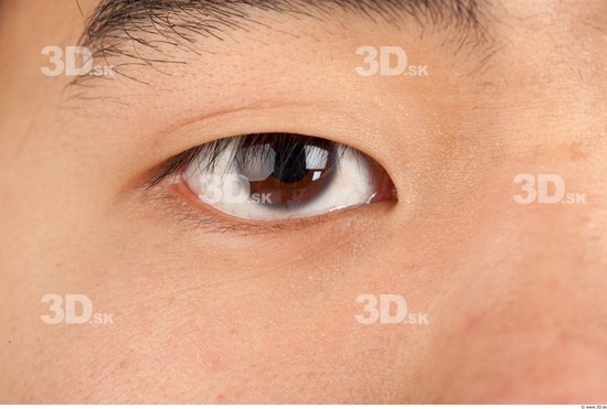 Eye Man Asian Average Studio photo references