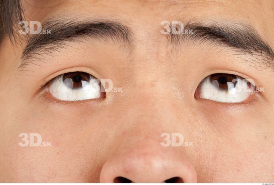 Eye Man Asian Average Studio photo references