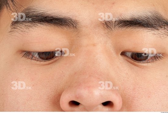 Eye Man Asian Average Studio photo references