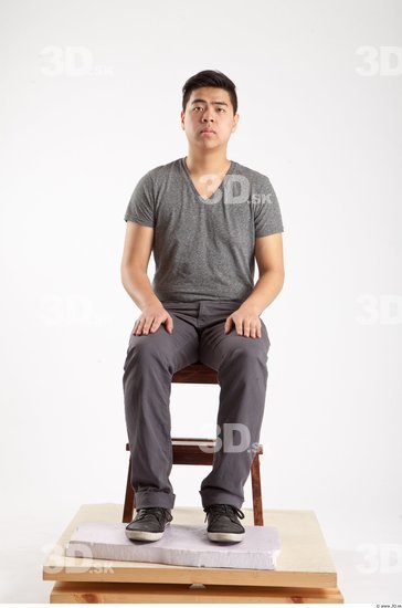 Whole Body Man Artistic poses Animation references Asian Casual Average Studio photo references