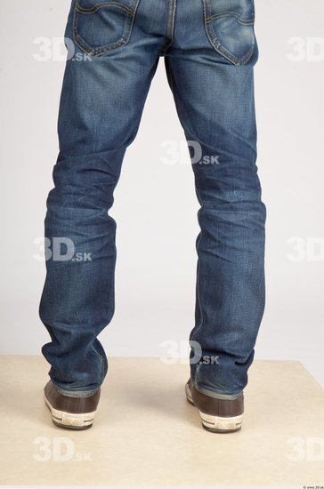 Calf Asian Casual Jeans Slim Studio photo references