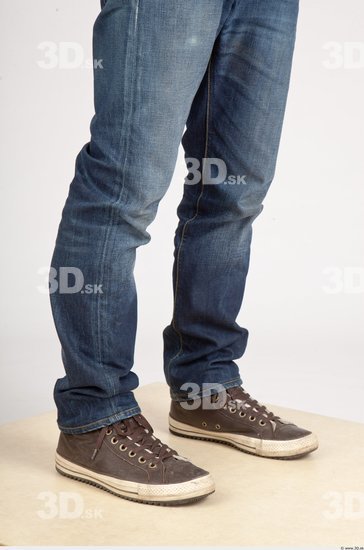 Calf Asian Casual Jeans Slim Studio photo references