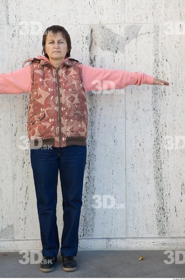 Whole Body Woman T poses Casual Average Street photo references