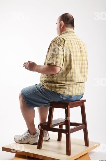 Whole Body Man Artistic poses White Casual Overweight Bald