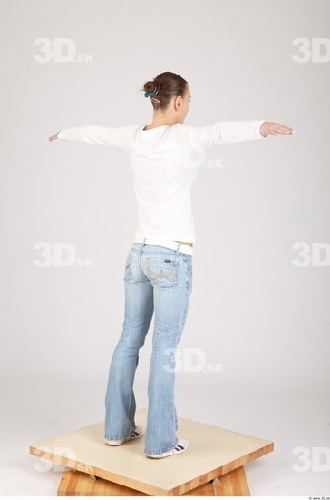 Whole Body T poses Casual Slim Studio photo references